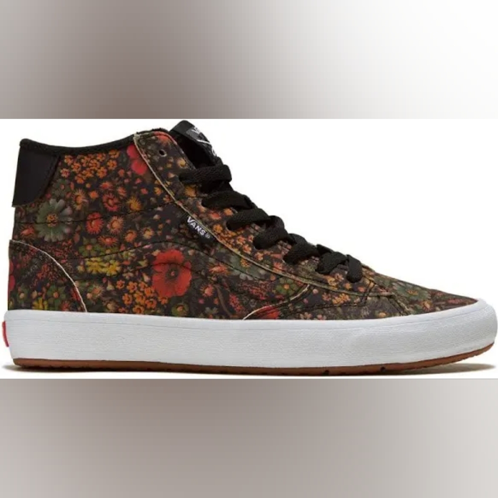 Vans Floral High Top Suede Sneaker